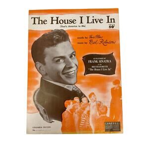 The House I Live‎ In Sheet Music Lewis Allan Earl Robinson Frank Sinatra